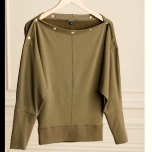 Weekend Slouchy Top, Olive BNWT